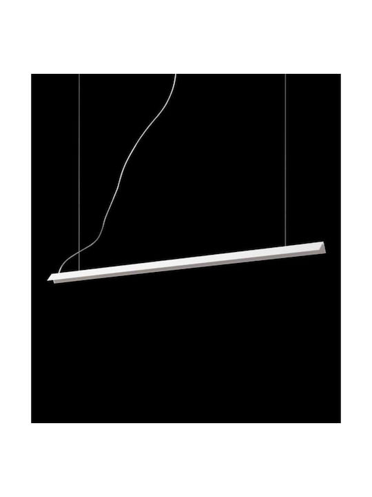 Φωτιστικό Οροφής-Ράγα V-Line 275369 110x9/200x3,4cm LED 20W 3000K White Ideal Lux